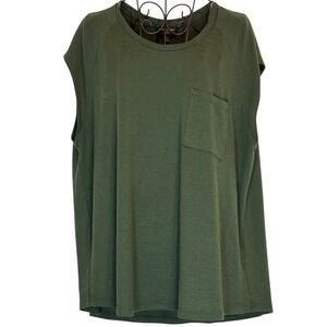 Banana Republic Factory Luxespun Olive Green Pocket Shirt Size XL